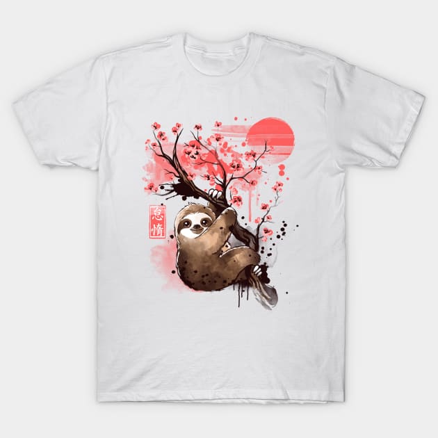 Sakura sloth T-Shirt by NemiMakeit